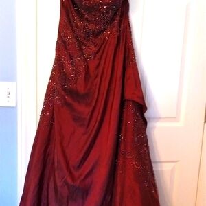 Formal burgundy gown